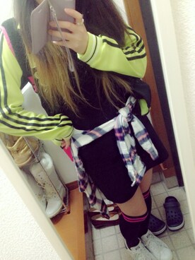 「アイテム（ジャージ）」を使った、RARAさん（レディース・152cm・10代）の秋コーディネート