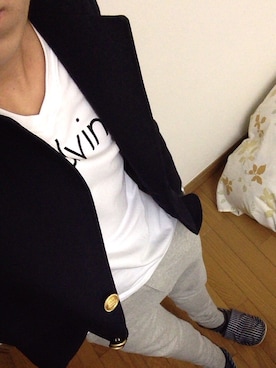 「TOMMY HILFIGER（トミーヒルフィガー）のアイテム（テーラードジャケット）」を使った、Takuto  Kobayashiさん（メンズ・165cm）の冬コーディネート
