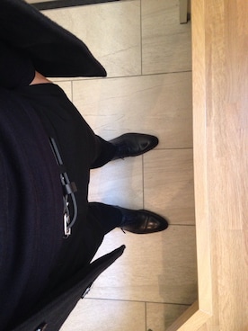 「アイテム（ドレスシューズ、パープル系）」を使った、Takuto  Kobayashiさん（メンズ・165cm）の冬コーディネート