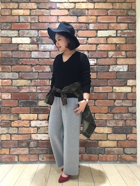 七森万里さん（レディース・152cm）の秋コーディネート