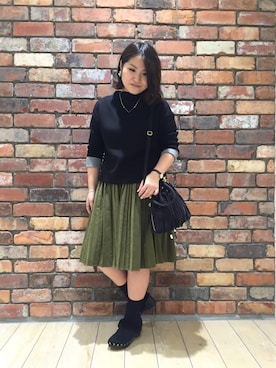 「ビュレ」｜七森万里さん（レディース・152cm）の冬コーディネート