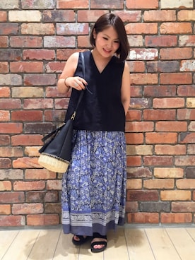 七森万里さん(レディース・152cm)の春コーディネート