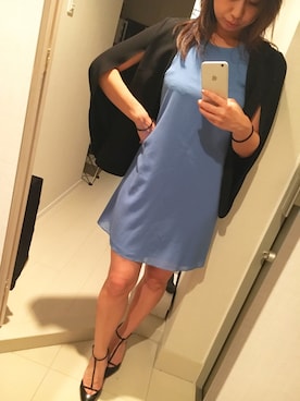 「Diagram（ダイアグラム）のアイテム（ノーカラージャケット）」を使った、ゆいさんさん（レディース・154cm）の夏コーディネート