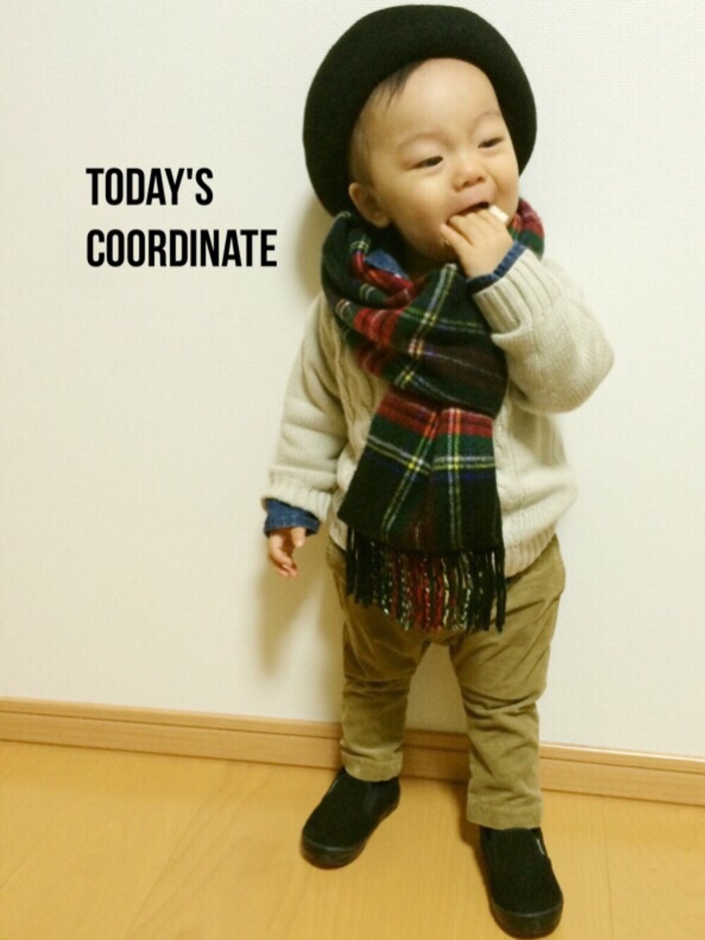 ブルー系のシャツ/ブラウス、その他のその他、その他のその他を着用したキッズの冬コーディネートの1枚目の写真