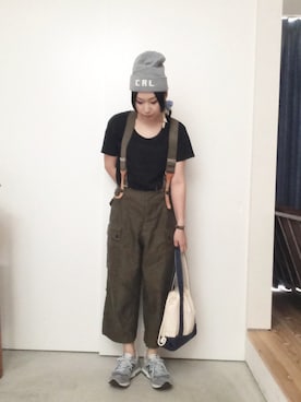 「FRAMeWORK（フレームワーク）のアイテム（帽子）」を使った、CA★RIさん（レディース・163cm）の秋コーディネート