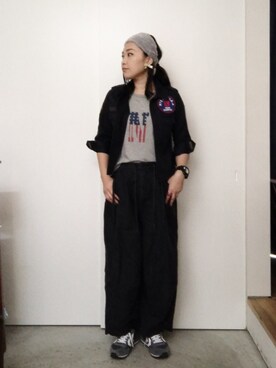 MIRROR OF Shinzoneのミリタリージャケットを使った人気ファッション