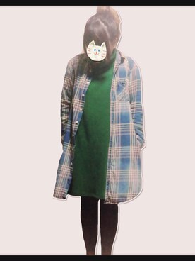 「アイテム（シャツワンピース）」を使った、かお子さん（レディース・148cm・20代）の秋コーディネート