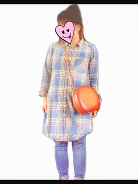 「アイテム（シャツワンピース）」を使った、かお子さん（レディース・148cm・20代）の春コーディネート