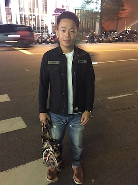 「WTAPS（ダブルタップス）のアイテム（ブルゾン）」を使った、陳俊廷 Chen jyun tingさん（メンズ・173cm）の秋コーディネート