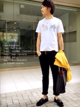 「JOURNAL STANDARD relume（ジャーナルスタンダード　レリューム）のアイテム（その他アウター）」を使った、takaさん（メンズ・171cm）の春コーディネート