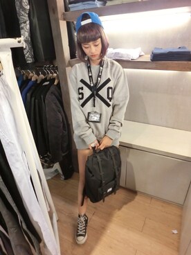 「アイテム（その他トップス、シルバー系）」を使った、Heidiさん（レディース・167cm）の春コーディネート