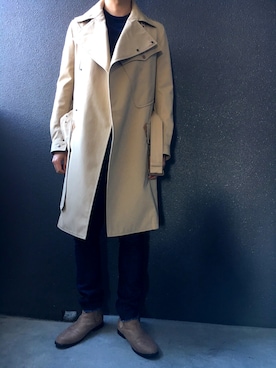 「N°21（ヌメロ ヴェントゥーノ）のアイテム（パンツ）」を使った、fukudasさん（メンズ・178cm）の冬コーディネート