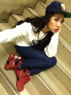 「EWING（ユーイング）のアイテム」を使った、YUMIOさん（レディース・153cm）の春コーディネート