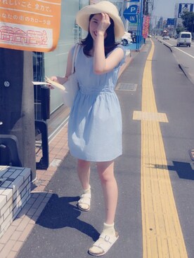 「海」｜「アイテム（PC・スマホグッズ/家電）」を使った、ｎａｎａ （나나）さん（レディース・166cm）の夏コーディネート