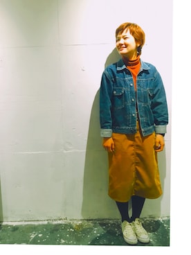 「DEEP BLUE（ディープブルー）のアイテム（スカート）」を使った、hazuki＊さん（レディース・163cm）の冬コーディネート