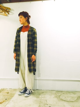 「MALAIKA（マライカ）のアイテム（オールインワン・サロペット）」を使った、hazuki＊さん（レディース・163cm）の冬コーディネート