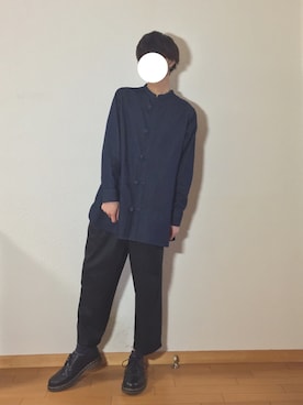 「AIVER（アイバー）のアイテム（スラックス）」を使った、Kazuyukiさん（メンズ・170cm）の春コーディネート