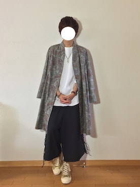 「レース」｜「アイテム（その他アウター）」を使った、Kazuyukiさん（メンズ・170cm）の夏コーディネート