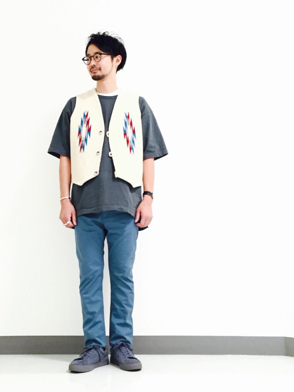 Shirou Takemotoさんの「【一部予約】＜monkey time by CALUX＞ ∴ オーバーダイ 1ポケ ビッグ Tシャツ（MONKEY TIME）」を使ったコーディネート