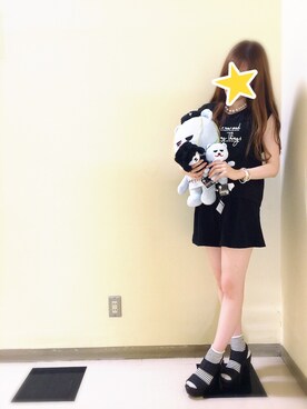 「ロングヘア」｜「アイテム（おもちゃ）」を使った、chaii2015さん（レディース・162cm）の夏コーディネート