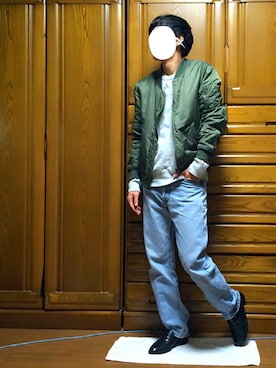 「アイテム（バングル/リストバンド）」を使った、tebaさん（メンズ・166cm・20代）の冬コーディネート