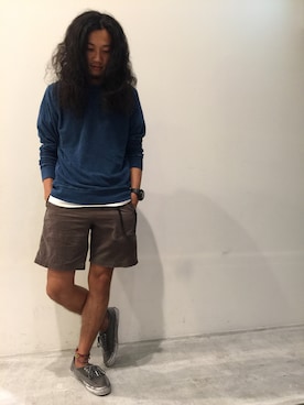 「TIMEX（タイメックス）のアイテム」を使った、伊宝田優真さん（メンズ・175cm）の秋コーディネート