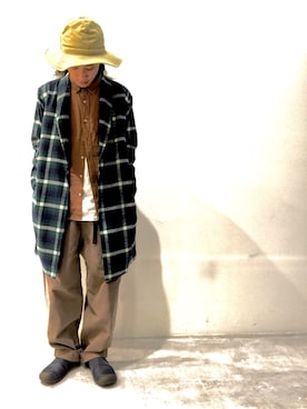 「SEVENDAYS=SUNDAY（セブンデイズサンデイ）のアイテム（シューズ）」を使った、伊宝田優真さん（メンズ・175cm）の秋コーディネート
