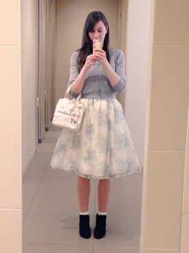 「オーガンジー」｜「アイテム（ブーティ）」を使った、Océane オセアンさん（レディース・168cm）の夏コーディネート