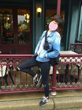 「雨」｜「アイテム（トレンチコート）」を使った、EMIさん（レディース・160cm）の春コーディネート