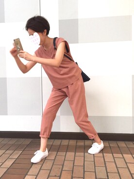「SHIPS（シップス）のアイテム（オールインワン・サロペット）」を使った、EMIさん（レディース・160cm）の夏コーディネート