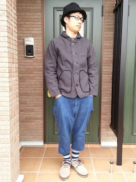 「graphzero（グラフゼロ）のアイテム（ブルゾン）」を使った、シゲさん（メンズ・170cm）の春コーディネート