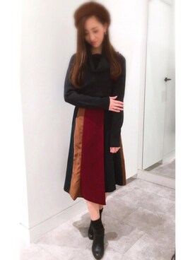 「REDYAZEL（レディアゼル）のアイテム（ハンチング/ベレー帽）」を使った、Shi2771さん（レディース・156cm）の秋コーディネート