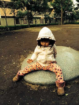 「JILLSTUART NEWYORK（ジル スチュアート ニューヨーク）のJILLSTUART パーカー（パーカー、ピンク系）」を使った、naohonoさん（レディース・80cm）の春コーディネート