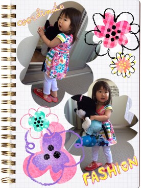 「tRuLy scrumptious ワンピース（ワンピース、その他）」を使った、naohonoさん（レディース・80cm）の春コーディネート