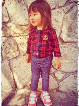 「アイテム（ロンパース、その他）」を使った、naohonoさん（レディース・80cm）の春コーディネート