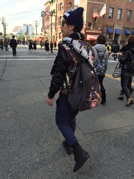 「asos（エイソス）のアイテム（ブルゾン）」を使った、mirokiさん（メンズ・175cm）の秋コーディネート