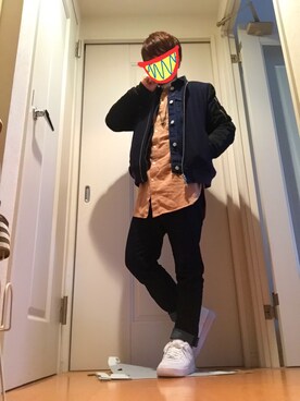 「エムエーワン」｜「アイテム（アクセサリー）」を使った、まっすぅさん（メンズ・163cm）の冬コーディネート
