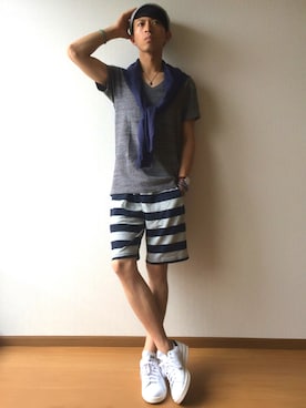 「アイテム（アクセサリー、ブルー系）」を使った、kimiさん（メンズ・170cm）の夏コーディネート
