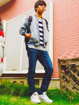 「※ALPHA（アルファ）のアイテム（バックパック/リュック）」を使った、Koyo さん（メンズ・172cm）の秋コーディネート