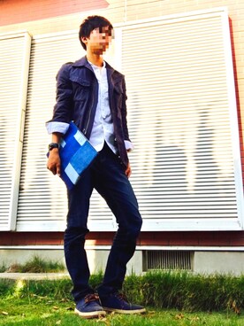 「COMME CA ISM（コムサイズム）のアイテム（ナイロンジャケット）」を使った、Koyo さん（メンズ・172cm）の秋コーディネート