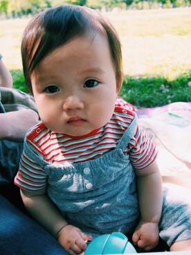 「kids case（キッズ ケース）のアイテム」を使った、ゆかもさん（キッズ・70cm）の春コーディネート