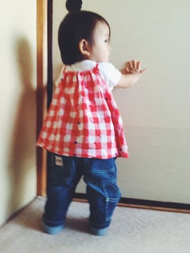 「babygap」｜「アイテム（キャミソール）」を使った、ゆかもさん（キッズ・70cm）の夏コーディネート