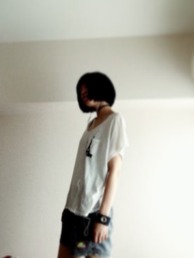「NIKE（ナイキ）のアイテム（デニムパンツ）」を使った、nkmさん（レディース・165cm）の夏コーディネート