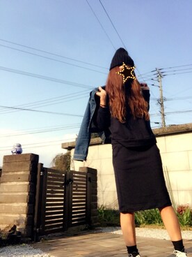 「AS KNOW AS plus（アズノゥアズプラス）のアイテム（デニムジャケット）」を使った、Erieさん（レディース・170cm）の春コーディネート