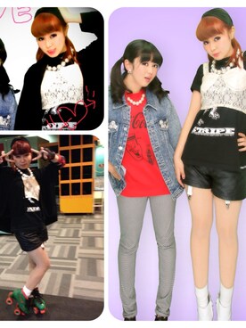 「Jeffrey Campbell（ジェフリーキャンベル）のスケートシューズ（その他シューズ、ホワイト系）」を使った、レイナさん（レディース・163cm）の春コーディネート
