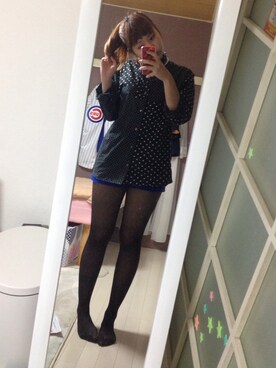 「JEANASIS（ジーナシス）のCOLORショートパンツ/501476（その他パンツ、ブルー系）」を使った、レイナさん（レディース・163cm）の春コーディネート