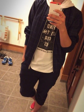 「フード」｜ゆゆさん（メンズ・177cm）の秋コーディネート