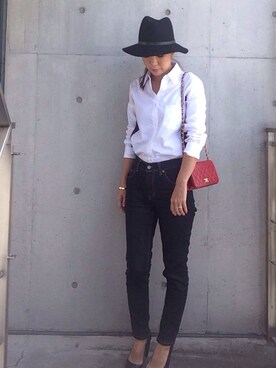 「rag & bone（ラグアンドボーン）のアイテム（帽子）」を使った、HANAKOSUGAさん（レディース・158cm）の冬コーディネート