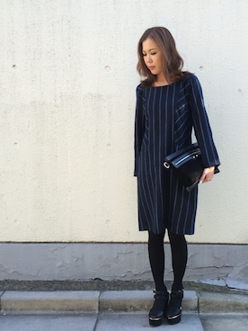 「AZUL ENCANTO（アズールエンカント）のアイテム」を使った、HANAKOSUGAさん（レディース・158cm）の冬コーディネート