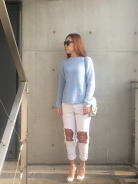 「AZUL ENCANTO（アズールエンカント）のアイテム」を使った、HANAKOSUGAさん（レディース・158cm）の春コーディネート